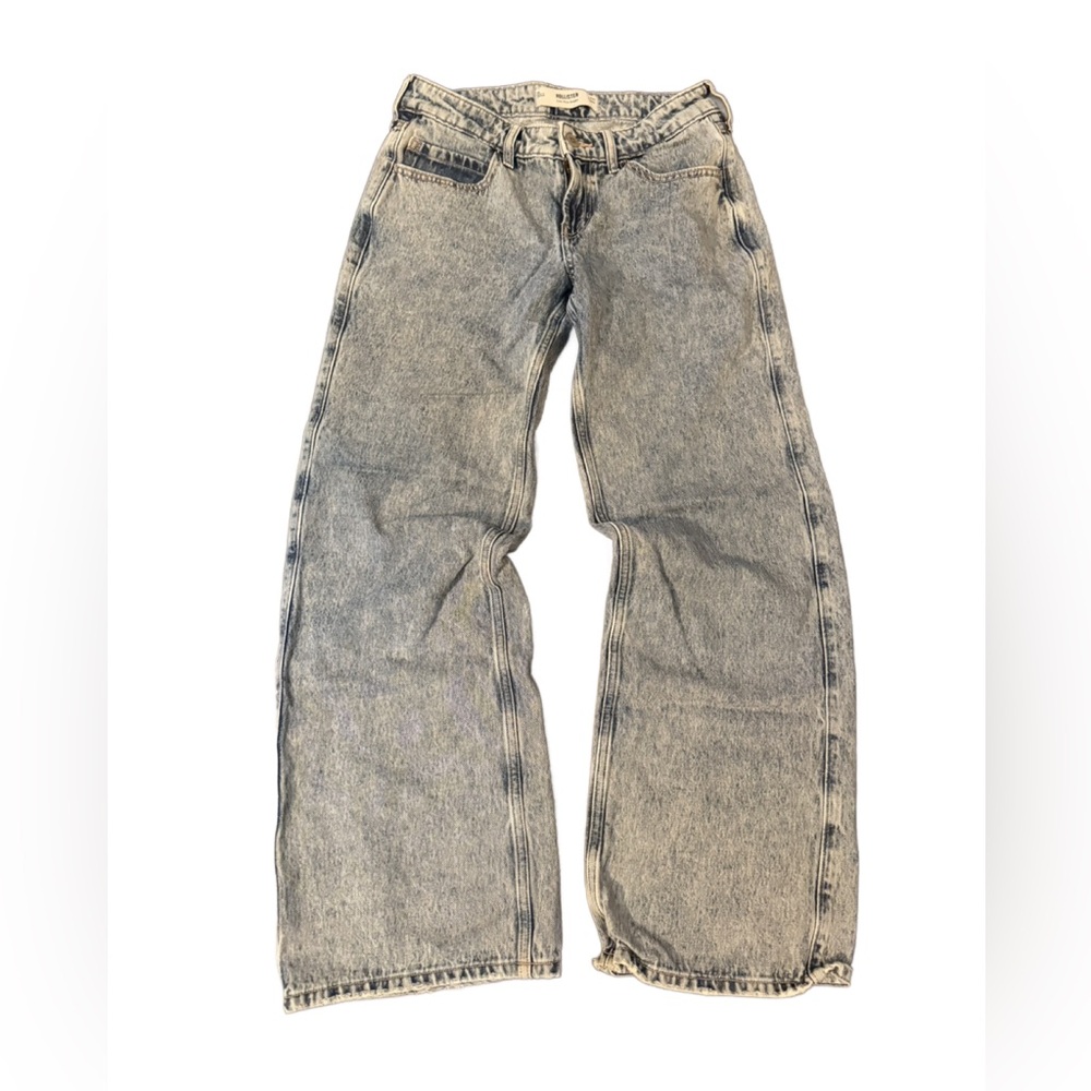 Hollister Light Wash Relaxed Jeans low rise wide leg baggy